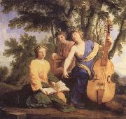 Melpomene Erato and Polyhmia Eustache Le Sueur